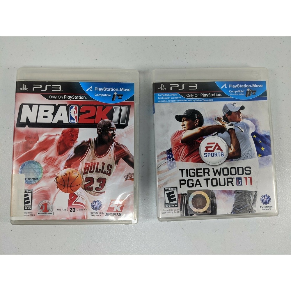 PS3 2 Games NBA 2K11 and Tiger Woods PGA Tour 11